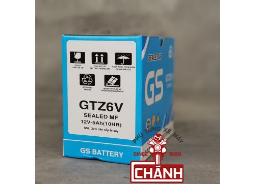 Bình ắc quy xe VARIO 125/ 150 chính hãng GS (12V-5ah) 6