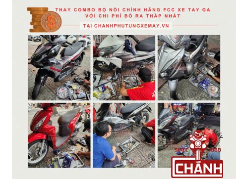 Thay bộ nồi trước sau xe tay ga